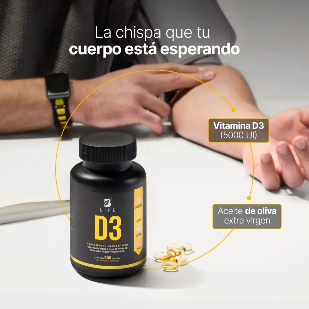 Vitamina D3 B Life – 300 Cápsulas 3.webp