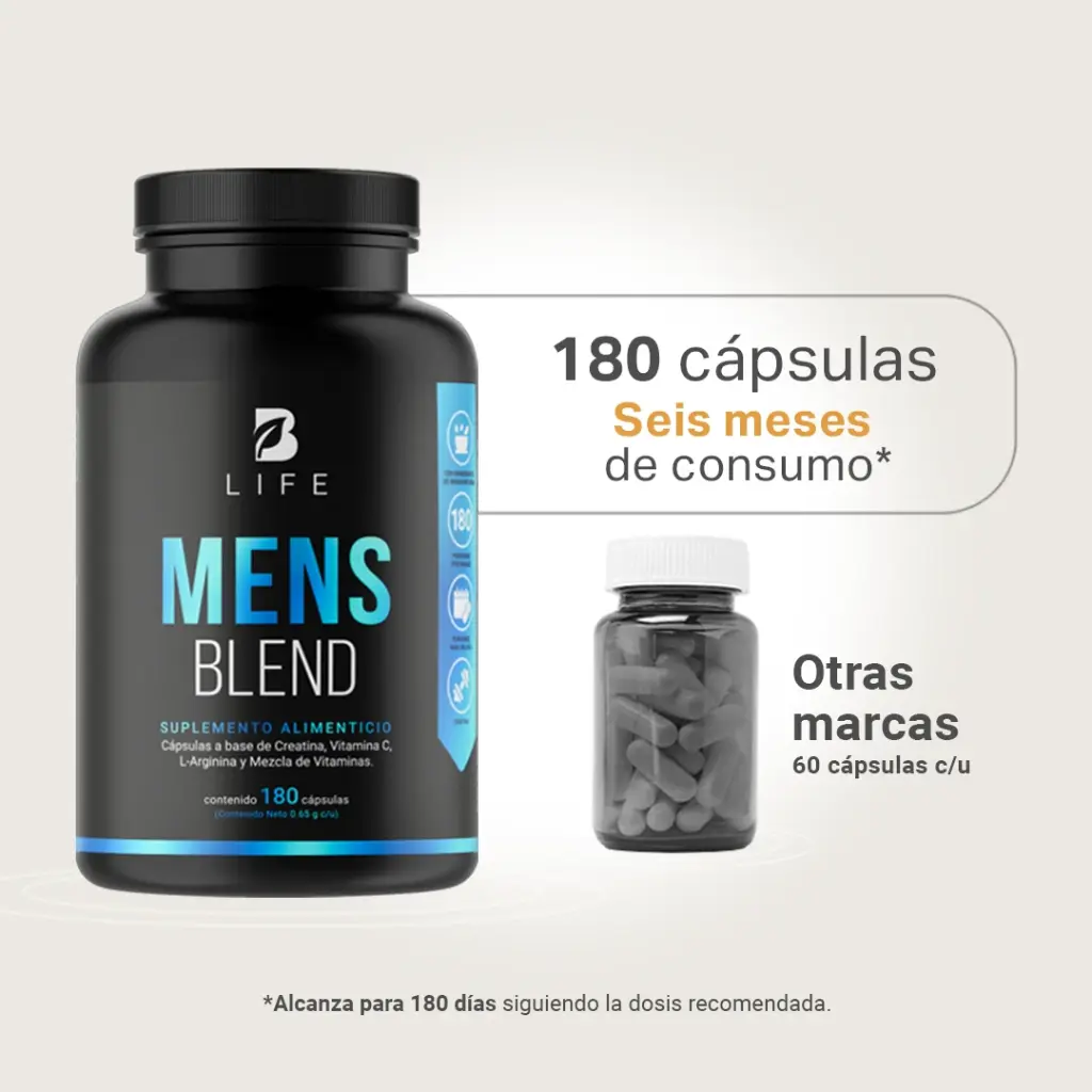 Men’s Blend Multivitamínico B Life – 180 cápsulas 3.webp