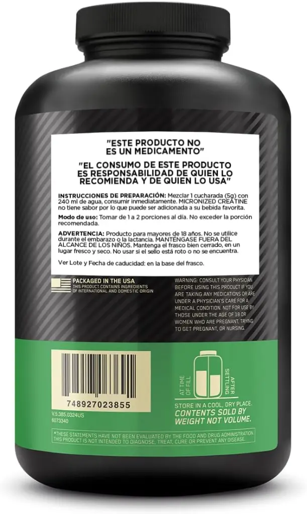Creatina Optimum Nutrition Micronized – 600 g 3.webp
