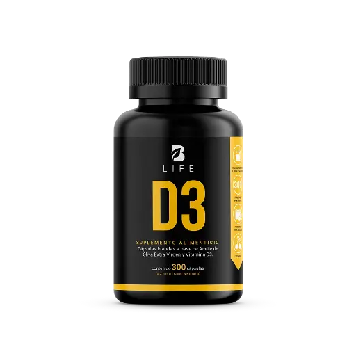 Vitamina D3 B Life – 300 Cápsulas